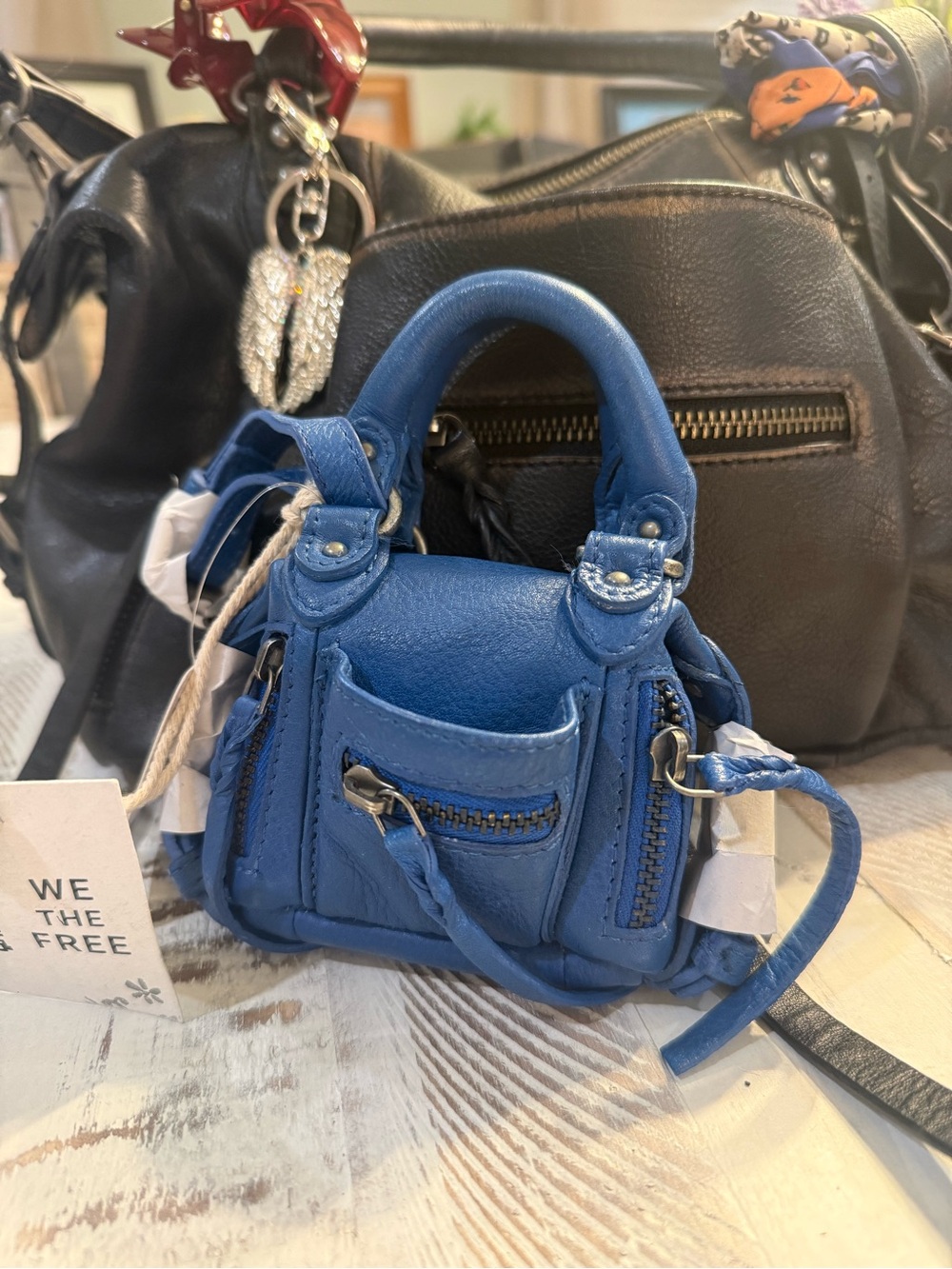Free people micro mini Santorini blue Emerson